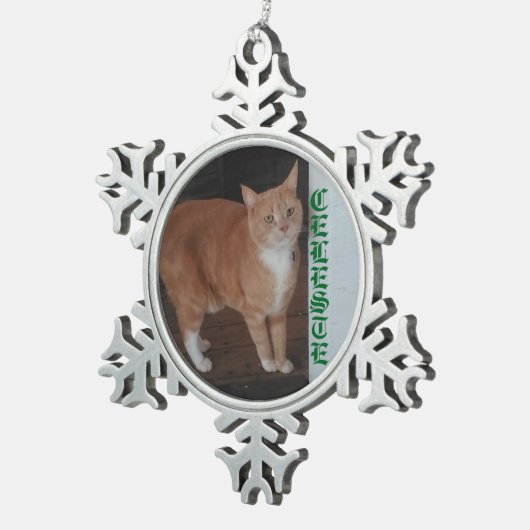 Snowflake Framed Cat Ornament (Rechts)