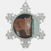 Snowflake Framed Cat Ornament (Voorkant)