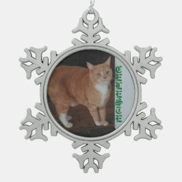 Snowflake Framed Cat Ornament