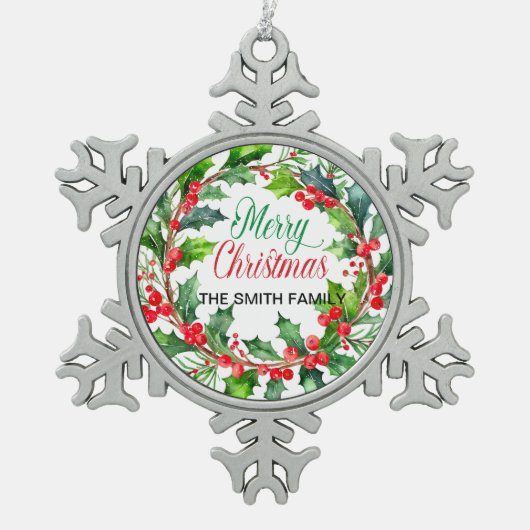 Snowflake Framed Ornament (Voorkant)