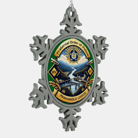 Snowflake Framed Ornament (Links)