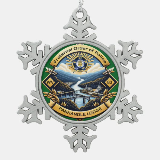 Snowflake Framed Ornament (Voorkant)