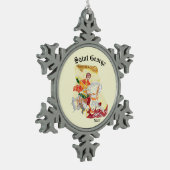 Snowflake Framed Ornament: Saint George Tin Sneeuwvlok Ornament (Links)