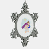 Snowflake Framed Ornament Savior is geboren (Links)