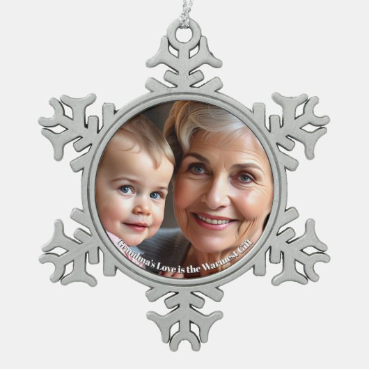 Snowflake Framed Personized Photo Ornament (Voorkant)