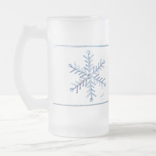 Snowflake Frosted Mok (Links)