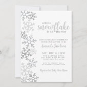 Snowflake Gender Neutral Winter Baby Shower Kaart (Voorkant)