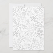 Snowflake Gender Neutral Winter Baby Shower Kaart (Achterkant)