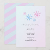 Snowflake Gender Reopenbaart Uitnodiging (Voorkant / Achterkant)