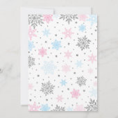 Snowflake Gender Reopenbaart Uitnodiging (Achterkant)