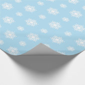 Snowflake, gevarieerd lichtblauw omslagpapier cadeaupapier (Hoek)