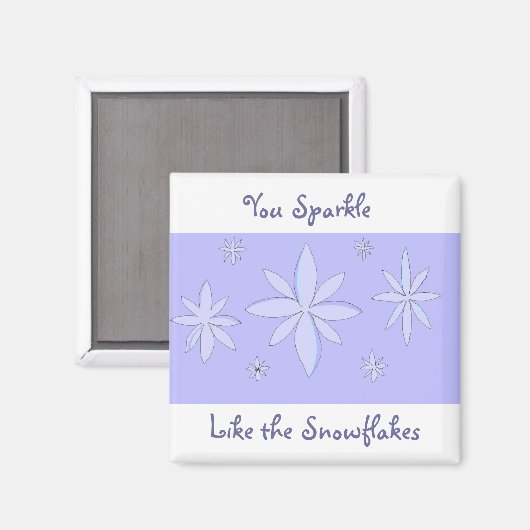 Snowflake Gezegden Magneet (Voorkant / Achterkant)