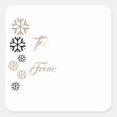 Snowflake Gift Label Stickers (Voorkant)
