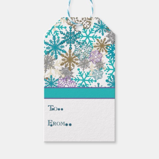 Snowflake Gift-Labels Cadeaulabel (Voorkant)