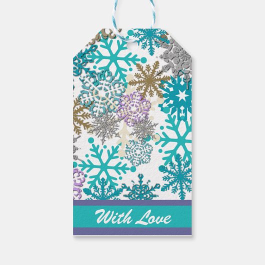 Snowflake Gift-Labels Cadeaulabel (Achterkant)