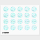 Snowflake Gift-Labels Ronde Sticker (Vel)