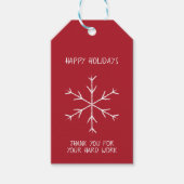 Snowflake Gift-Labels voor Feestdagen in de Kantoo Cadeaulabel (Voorkant)