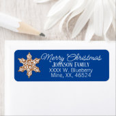 Snowflake Gingerbread Cookie Christmas Label (Insitu)