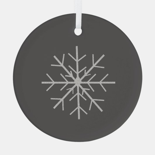 Snowflake Glas Ornament (Achterkant)