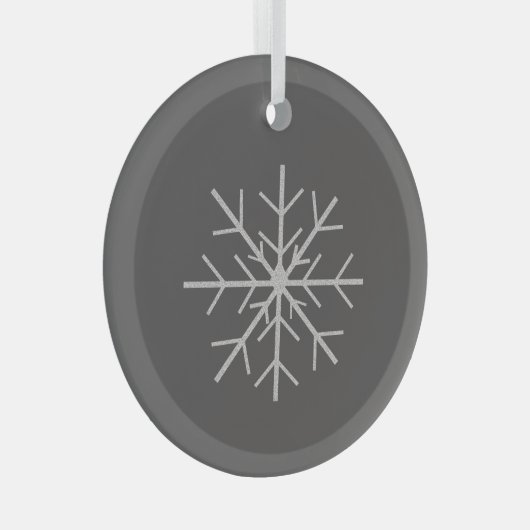 Snowflake Glas Ornament (Voorkant Rechts)