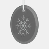 Snowflake Glas Ornament (Voorkant links)