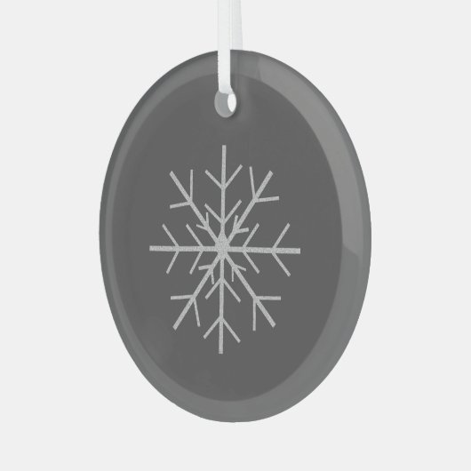 Snowflake Glas Ornament (Voorkant links)