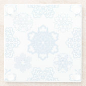 Snowflake Glazen Onderzetter (Achterkant)