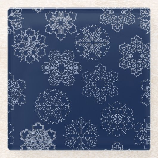 Snowflake Glazen Onderzetter (Voorkant)