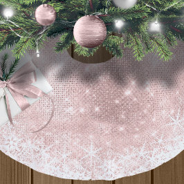 Snowflake Glitter and Shine Roos Gold ID671 Kerstboom Rok