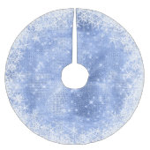 Snowflake Glitter en Shine Blue ID671 Kerstboom Rok (Voorkant)