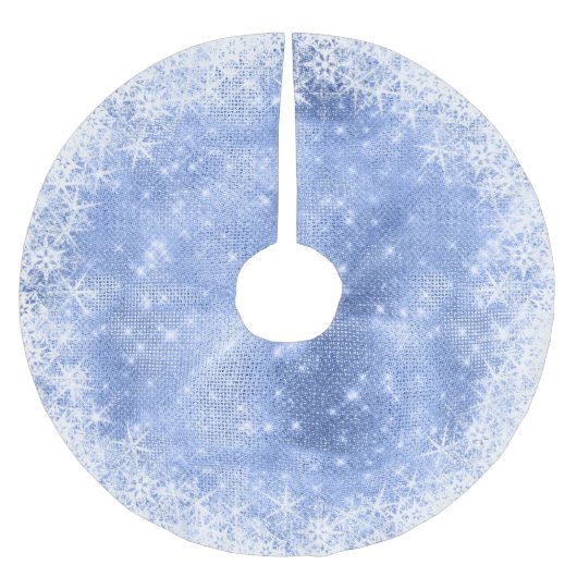 Snowflake Glitter en Shine Blue ID671 Kerstboom Rok (Voorkant)
