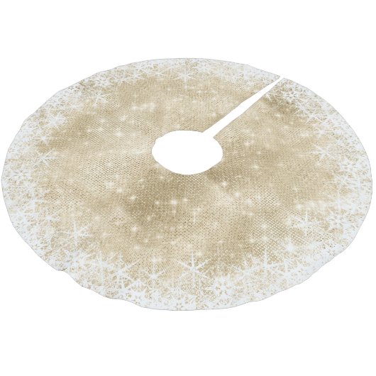 Snowflake Glitter en Shine Gold ID671 Kerstboom Rok (Gekanteld)
