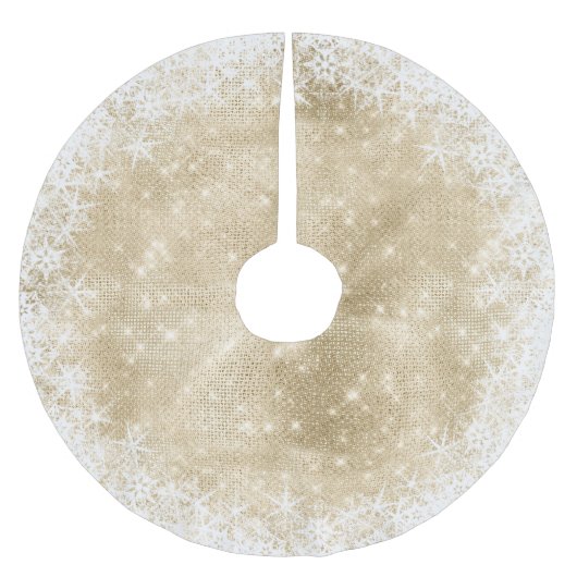 Snowflake Glitter en Shine Gold ID671 Kerstboom Rok (Voorkant)
