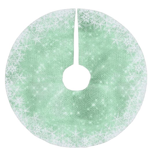 Snowflake Glitter en Shine Green ID671 Kerstboom Rok (Voorkant)