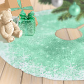 Snowflake Glitter en Shine Green ID671 Kerstboom Rok