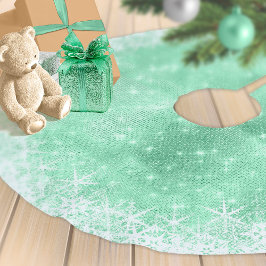 Snowflake Glitter en Shine Green ID671 Kerstboom Rok