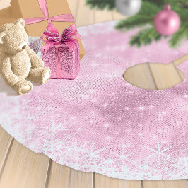 Snowflake Glitter en Shine Pink ID671 Kerstboom Rok