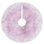Snowflake Glitter en Shine Pink ID671 Kerstboom Rok (Voorkant)
