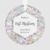 *~* Snowflake Glitter-kerstfotograaf AP44 2 Ornament (achterkant)