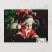 Snowflake Gold Black serie Foto van Merry Kerstmis Feestdagenkaart (Achterkant)