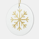 Snowflake Gold Elegant Holiday Seizoensgebonden Ke Keramisch Ornament (Links)