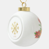 Snowflake Gold Elegant Moderne  persoonlijke Keramische Bal Ornament (Rechts)