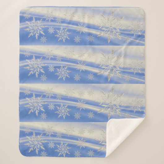 Snowflake goot deken. sherpa deken (Voorkant)