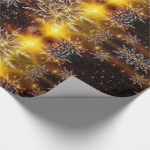 Snowflake goudwinter cadeaupapier (Hoek)