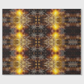 Snowflake goudwinter cadeaupapier (Vlak)