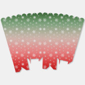 Snowflake Green & Red Ombre Kerstmis Bedankdoosjes (Ongevouwen)