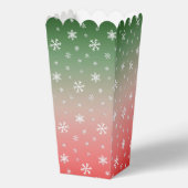 Snowflake Green & Red Ombre Kerstmis Bedankdoosjes (Voorkant)