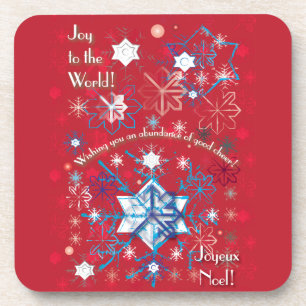 Snowflake Greetings I Bier Onderzetter