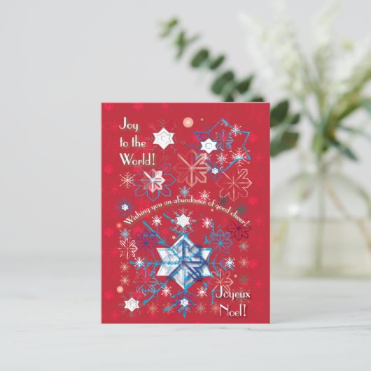 Snowflake Greetings I Briefkaart (Staand voorkant)