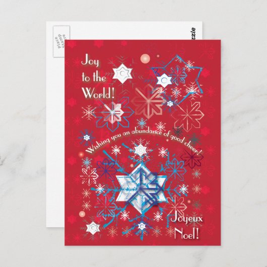 Snowflake Greetings I Briefkaart (Voorkant / Achterkant)